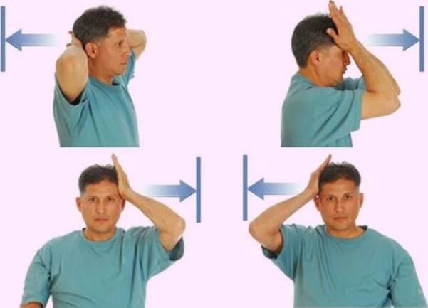 Neck gymnastics with osteochondrosis